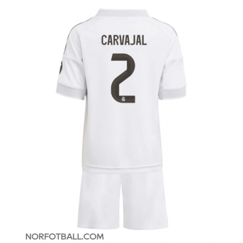 Billige Fotballdrakt Real Madrid Daniel Carvajal #2 Replika Hjemmedraktsett Barn 2025-26 Kortermet (med bukser)